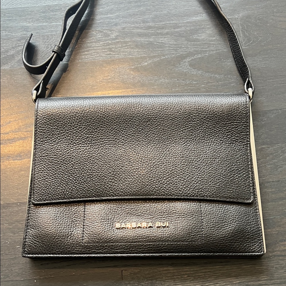 Barbara Bui Black Textured Shoulder Bag